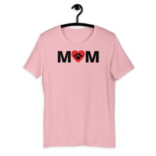 Load image into Gallery viewer, Mom w/ Dog Paw in Heart Light T-Shirts
