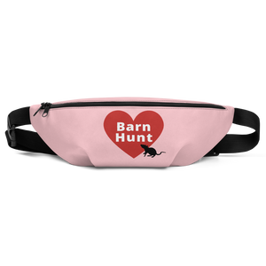 Barn Hunt in Heart w/Rat Fanny Pack-Lt. Pink