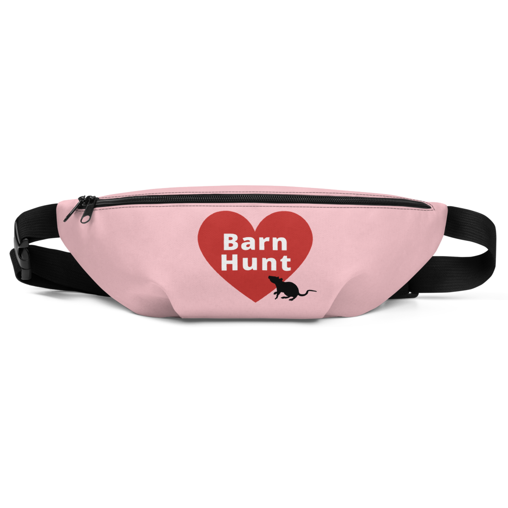 Barn Hunt in Heart w/Rat Fanny Pack-Lt. Pink