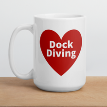 Load image into Gallery viewer, Dock Diving in Heart Mug
