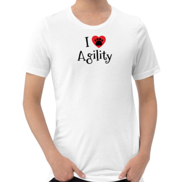 I Heart w/ Paw Agility T-Shirts - Light