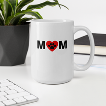 Load image into Gallery viewer, Mom w/ Dog Paw in Heart Mug
