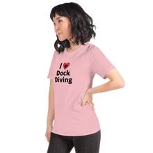 Load image into Gallery viewer, I Heart w/ Paw Dock Diving T-Shirts - Light
