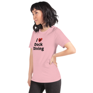 I Heart w/ Paw Dock Diving T-Shirts - Light