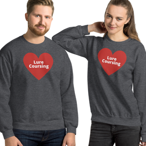 Lure Coursing in Heart Sweatshirts