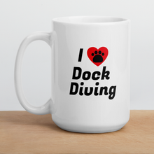 Load image into Gallery viewer, I Heart w/ Paw Dock Diving Mug
