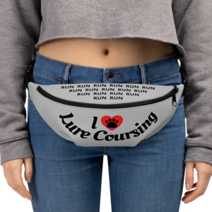 I Heart Lure Coursing Fanny Pack-Grey