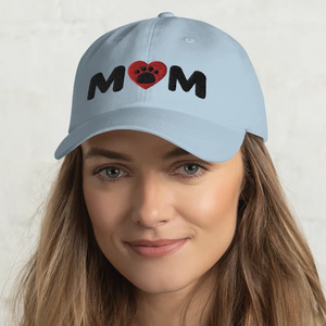 Mom w/ Dog Paw in Heart Light Hats