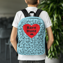 Load image into Gallery viewer, Allover Rats Head w/ Barn Hunt &amp; Rat in Heart Backpack-Blue
