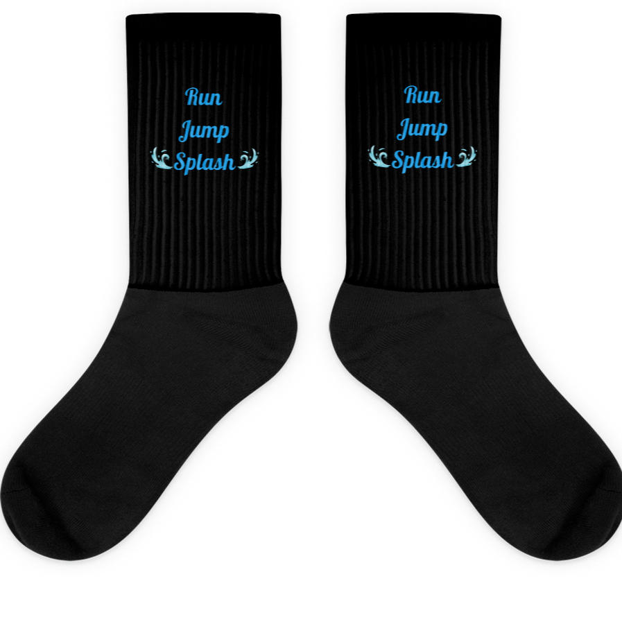 Run/Splash Dock Diving Socks-Black