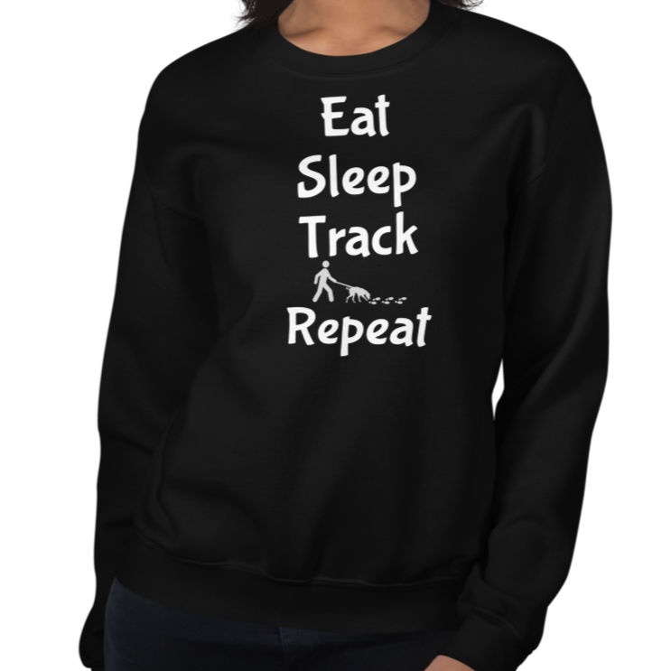 Eat Sleep Track Repeat Sweatshirts - Dark