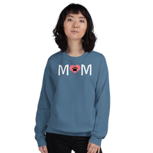 Load image into Gallery viewer, Mom with Dog Paw in Heart Dark Sweatshirts
