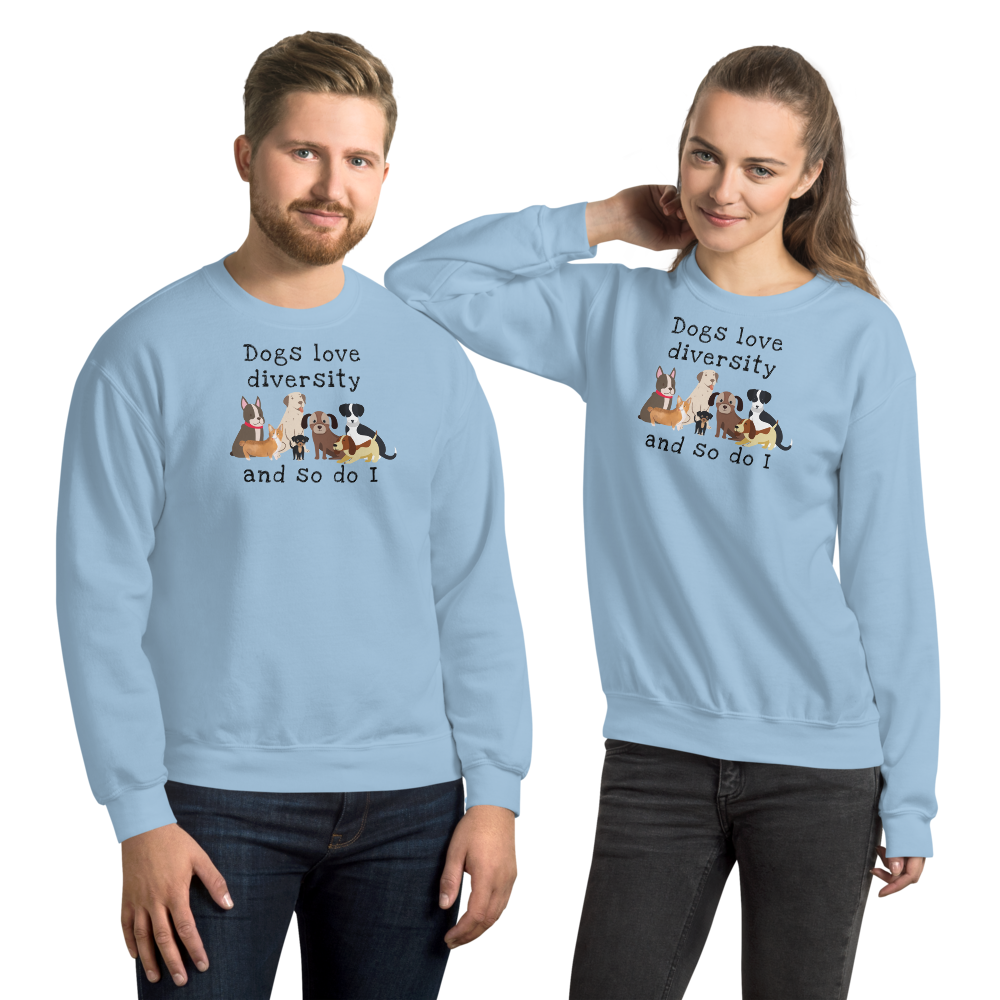 Dogs Love Diversity Sweatshirts - Light