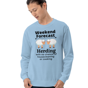 Sheep Herding Weekend Forecast Sweatshirts - Light