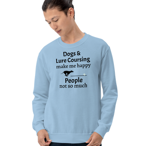 Dogs & Lure Coursing Make Me Happy Sweatshirts - Light