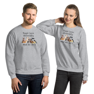 Dogs Love Diversity Sweatshirts - Light