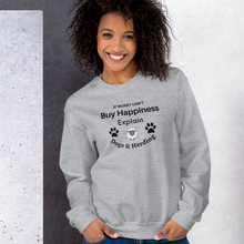 Load image into Gallery viewer, Buy Happiness w/ Dogs &amp; Sheep Herding Sweatshirts - Light
