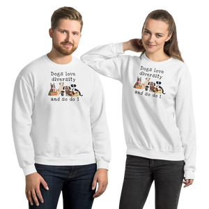 Dogs Love Diversity Sweatshirts - Light