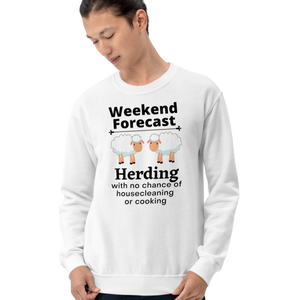 Sheep Herding Weekend Forecast Sweatshirts - Light