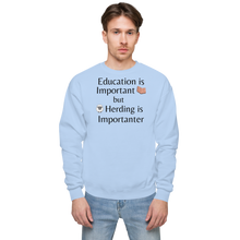 Load image into Gallery viewer, Sheep Herding is Importanter Sweatshirts - Light
