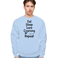 Load image into Gallery viewer, Eat Sleep Lure Coursing Repeat Sweatshirts - Light
