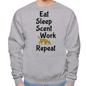 Eat Sleep Scent Work Repeat Sweatshirts - Light