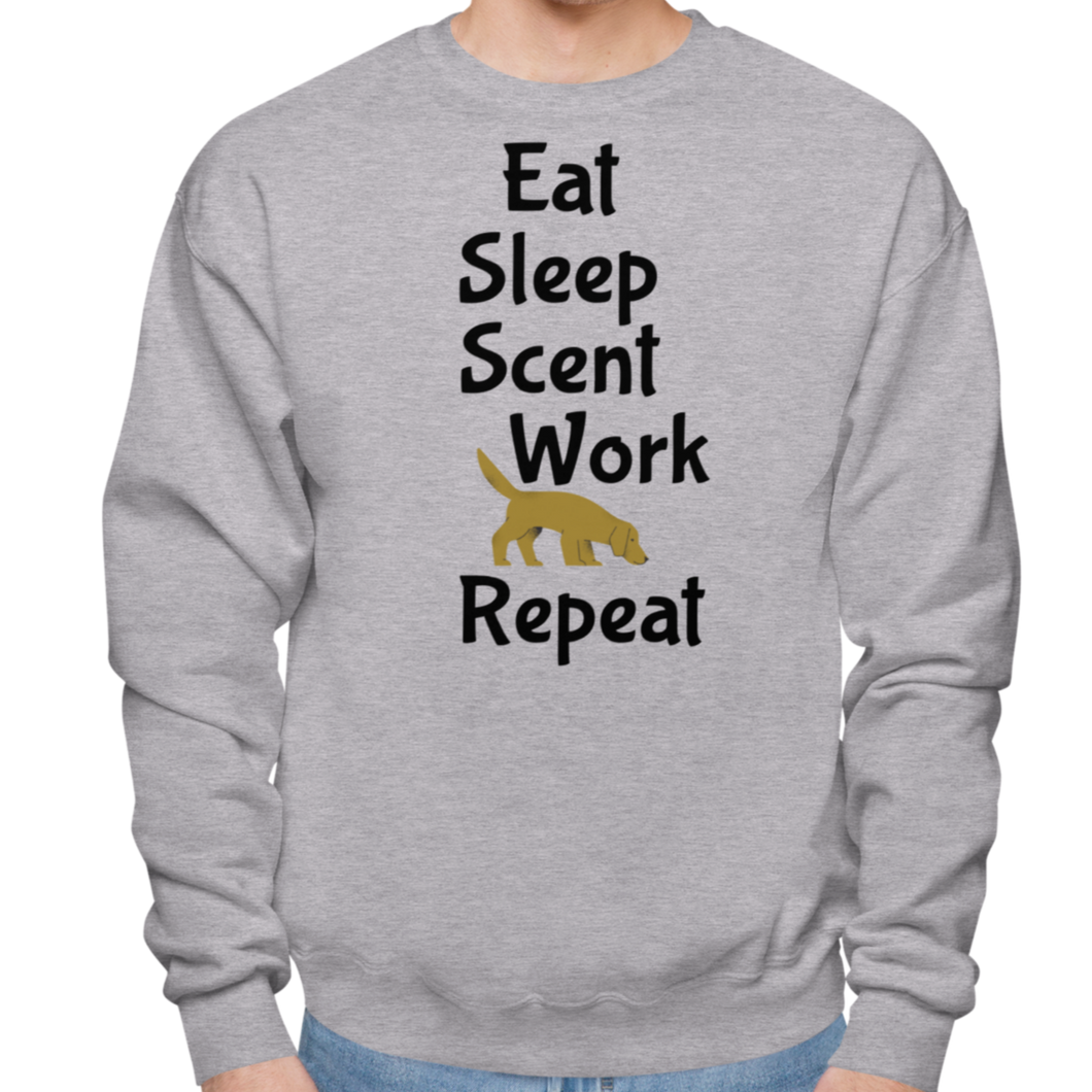 Eat Sleep Scent Work Repeat Sweatshirts - Light