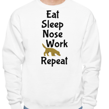 Load image into Gallery viewer, Eat Sleep Nose Work Repeat Sweatshirts - Light
