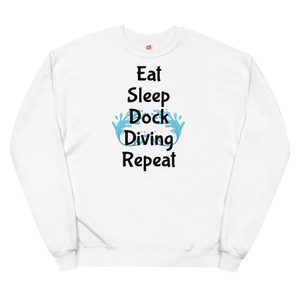 Eat Sleep Dock Diving Repeat Sweatshirts - Light