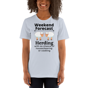 Sheep Herding Weekend Forecast T-Shirts - Light