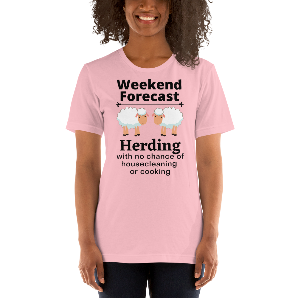 Sheep Herding Weekend Forecast T-Shirts - Light