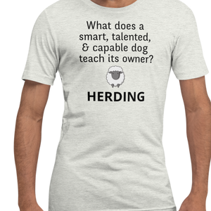 Dog Teaches Sheep Herding T-Shirt - Light