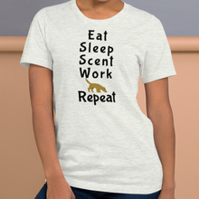 Load image into Gallery viewer, Eat Sleep Scent Work Repeat T-Shirts - Light
