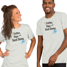 Load image into Gallery viewer, Coffee, Dogs &amp; Dock Diving T-Shirts - Light
