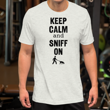 Load image into Gallery viewer, Keep Calm &amp; Sniff On Tracking T-Shirts - Light
