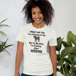 I'm Thinking About Cattle Herding T-Shirts - Light