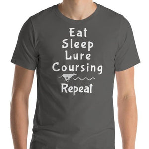 Eat Sleep Lure Coursing Repeat T-Shirts - Dark