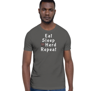 Eat, Sleep, Cattle Herd, Repeat T-Shirts - Dark