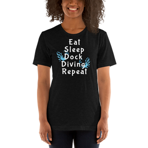 Eat Sleep Dock Diving Repeat T-Shirts - Dark