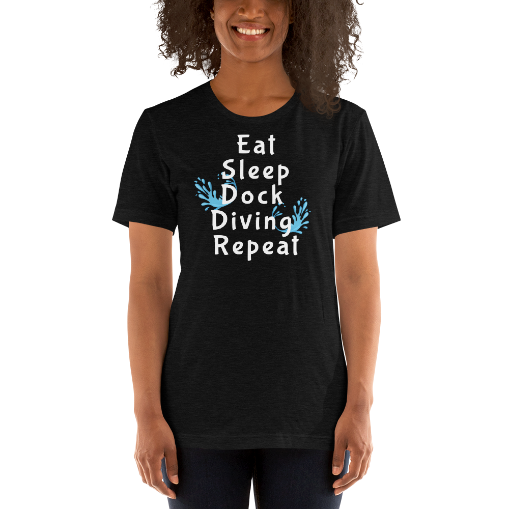 Eat Sleep Dock Diving Repeat T-Shirts - Dark