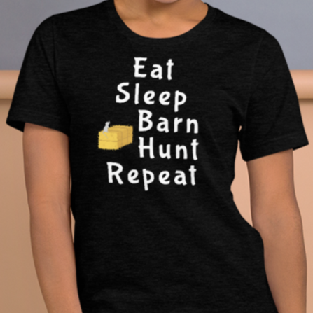 Eat Sleep Barn Hunt Repeat T-Shirts - Dark