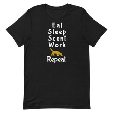 Load image into Gallery viewer, Eat Sleep Scent Work Repeat T-Shirts - Dark
