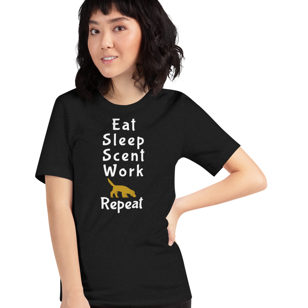 Eat Sleep Scent Work Repeat T-Shirts - Dark