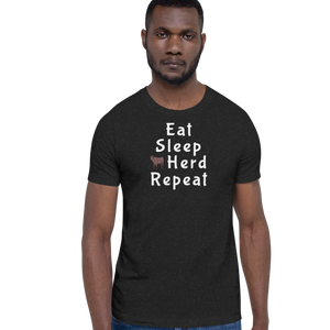 Eat, Sleep, Cattle Herd, Repeat T-Shirts - Dark