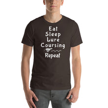 Load image into Gallery viewer, Eat Sleep Lure Coursing Repeat T-Shirts - Dark
