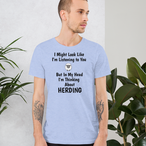 I'm Thinking About Sheep Herding T-Shirts - Light