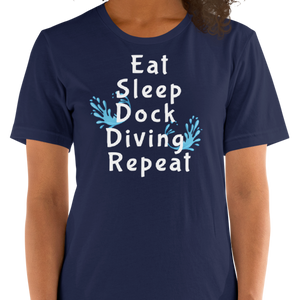 Eat Sleep Dock Diving Repeat T-Shirts - Dark