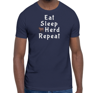 Eat, Sleep, Cattle Herd, Repeat T-Shirts - Dark