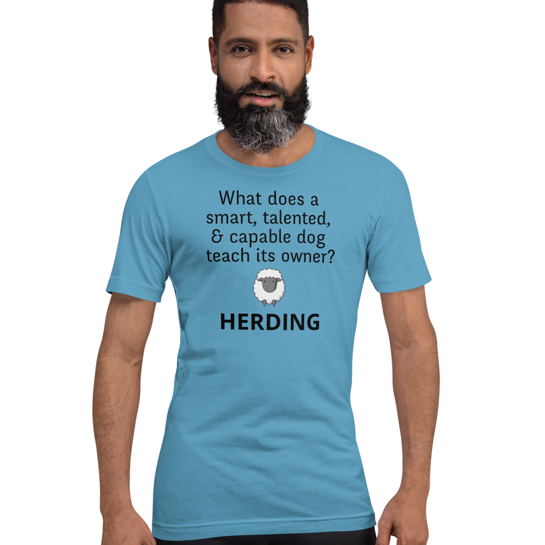 Dog Teaches Sheep Herding T-Shirt - Light