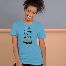 Load image into Gallery viewer, Eat Sleep Scent Work Repeat T-Shirts - Light
